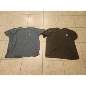 Carhartt Lot Of 2 Original Fit Gray And Brown Men 4XL SHORT SLEEVE t-shirts